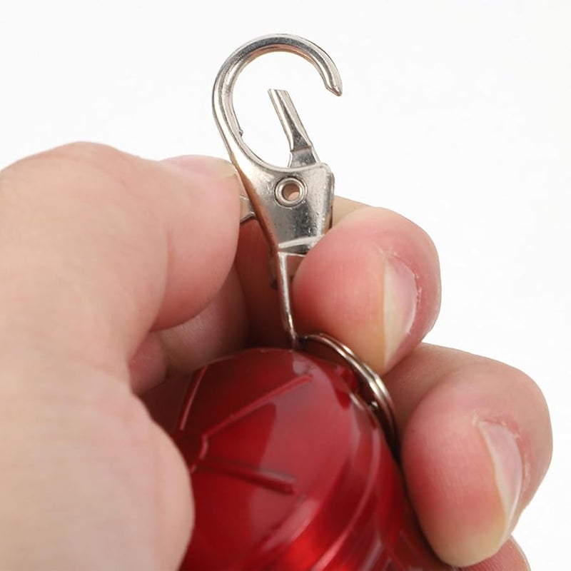 VICASKY Red Portable Mini Ashtray with Lid and Keychain Sealed Smokeless Container for Outdoor Travel - Image 5